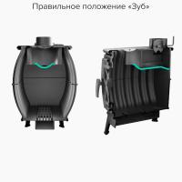 Печь-камин отопительно-варочная "Бахта" - серый